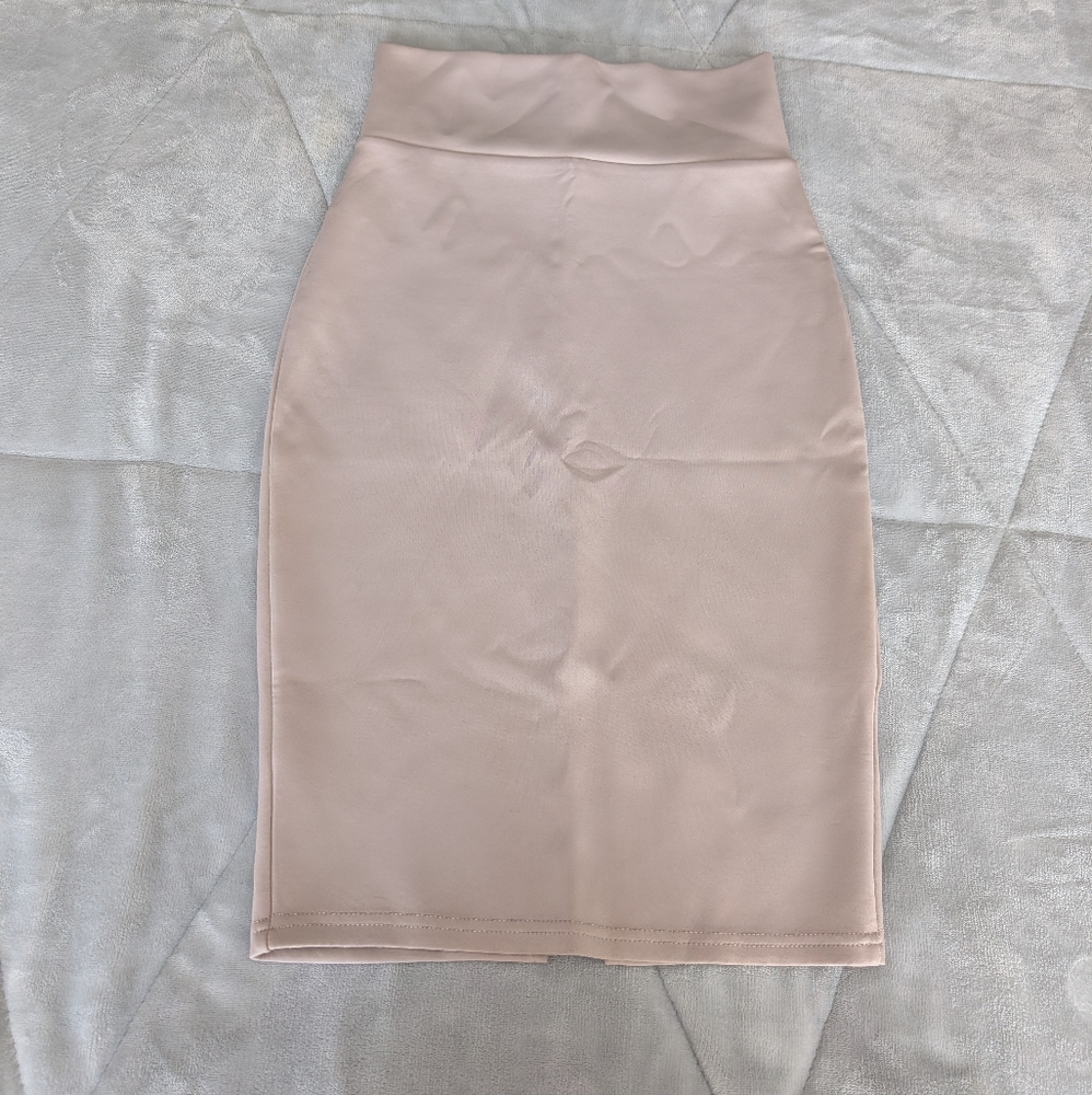 Beige Midi Skirt